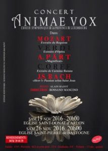 Concert Animae Vox Novembre 2016